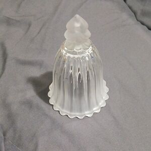 Elegant Frosted Glass Holiday Bell